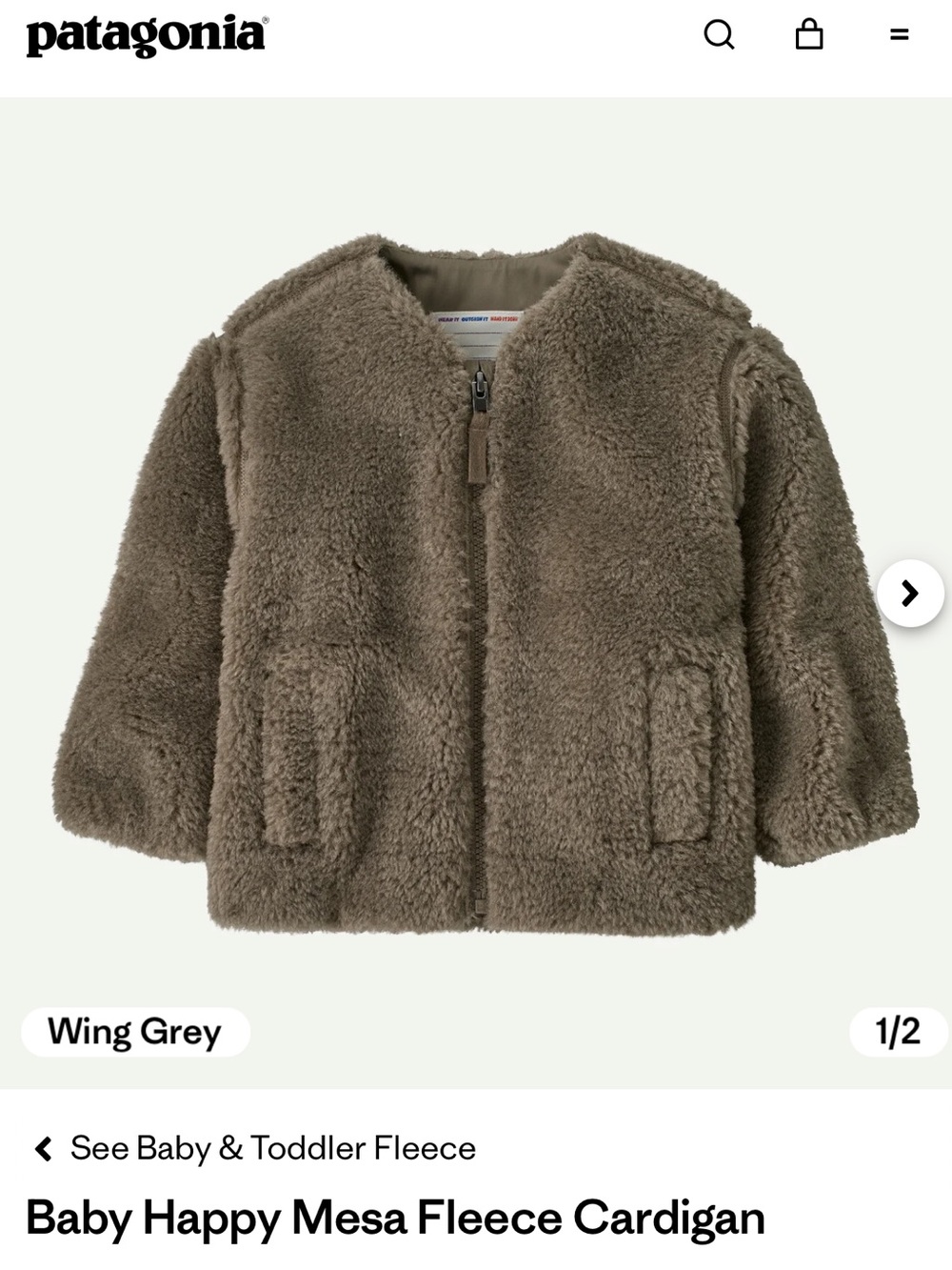 Patagonia • Baby / Toddler Happy Mesa Fleece Cardigan